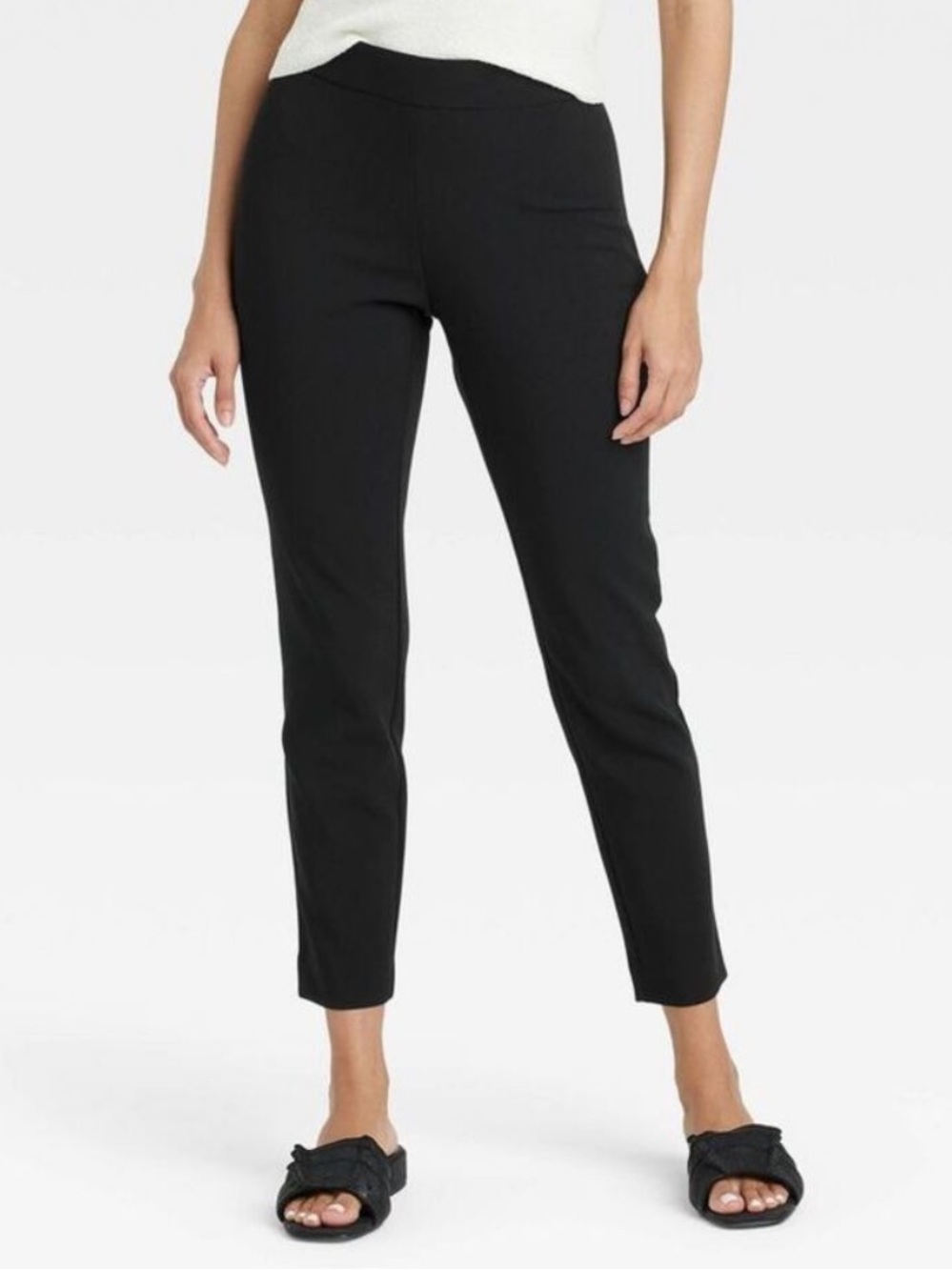A New Day Women's High-Rise Skinny Ankle Pull-On Pants Black Size M